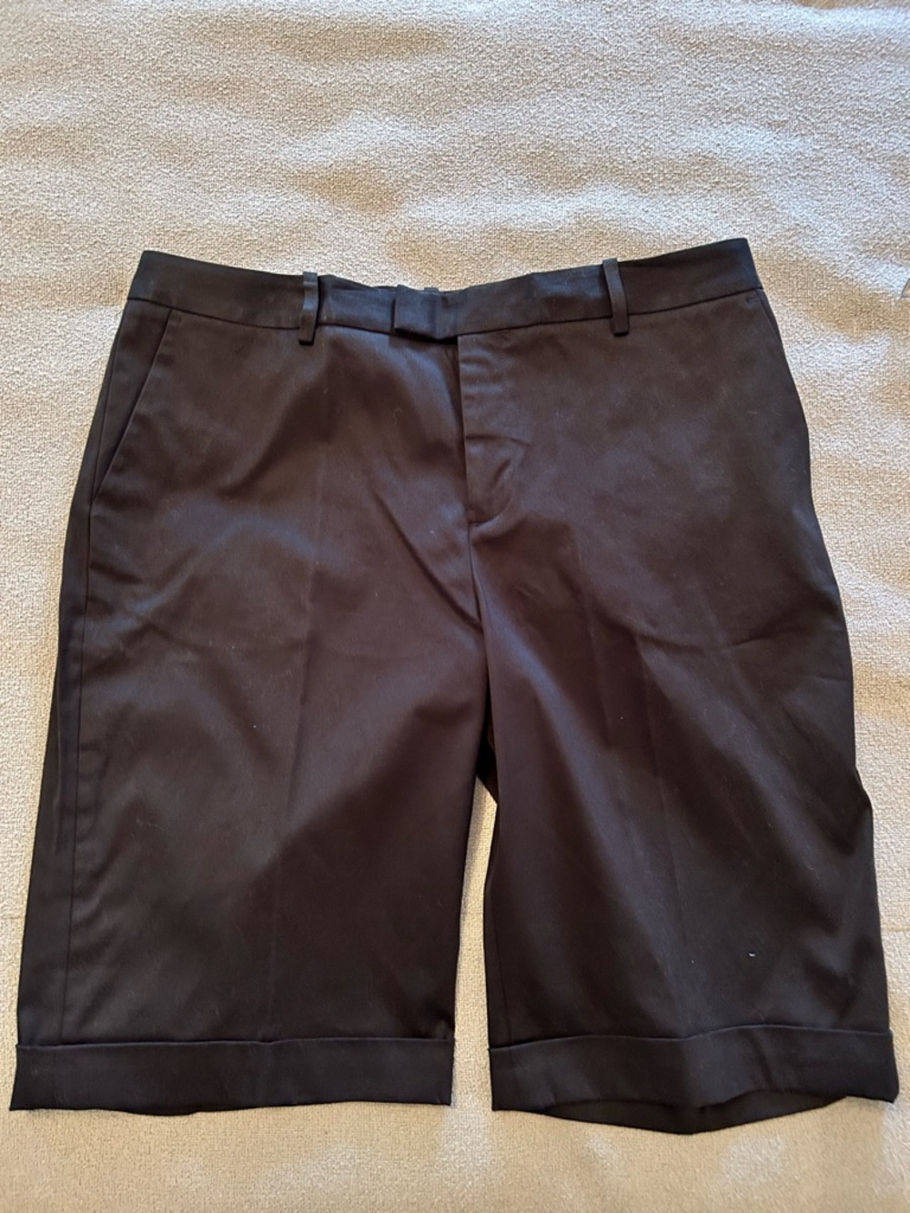 Banana Republic Black Flat-Front Dress Shorts